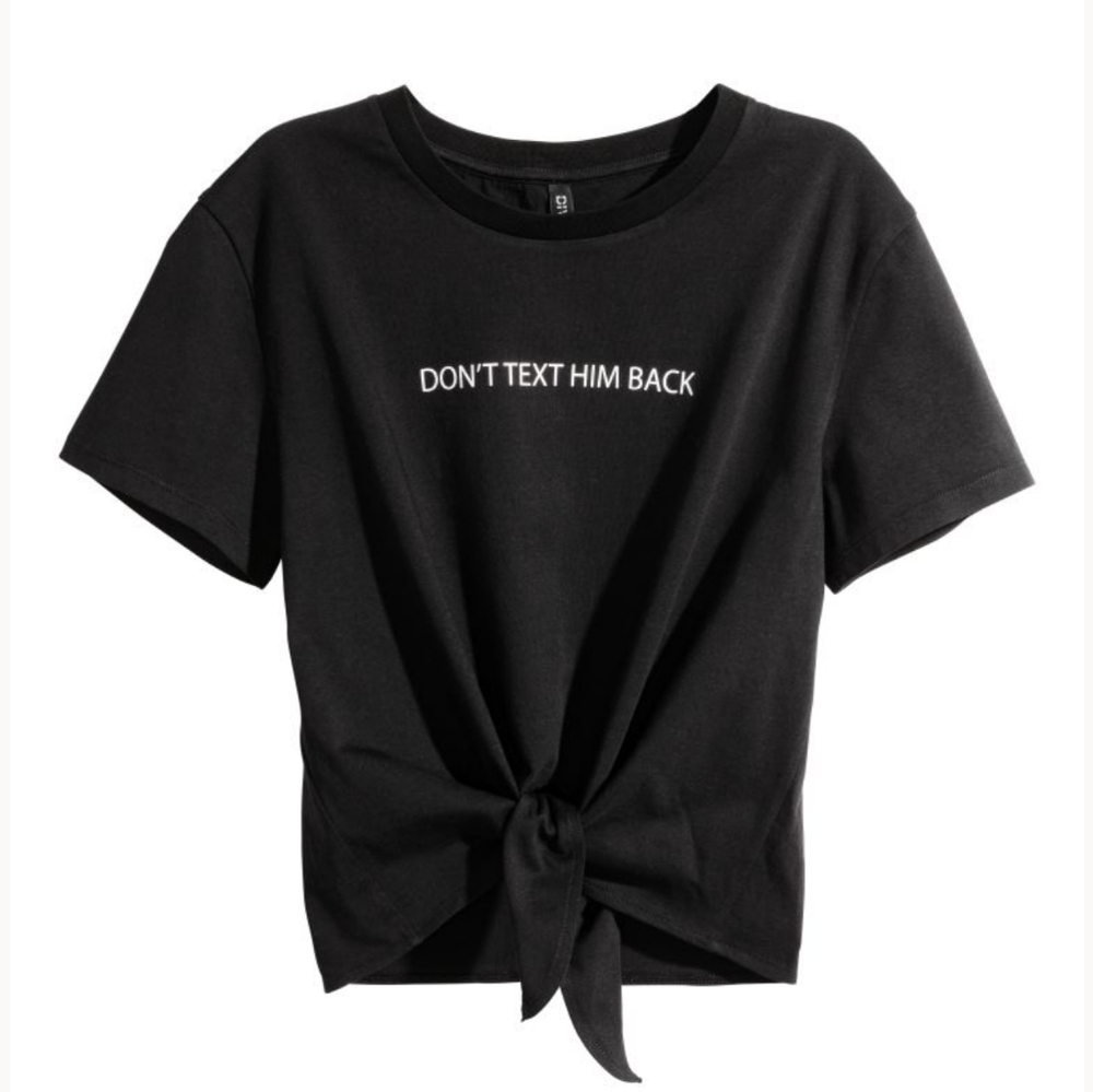 New top without tags Don't text me back size small
